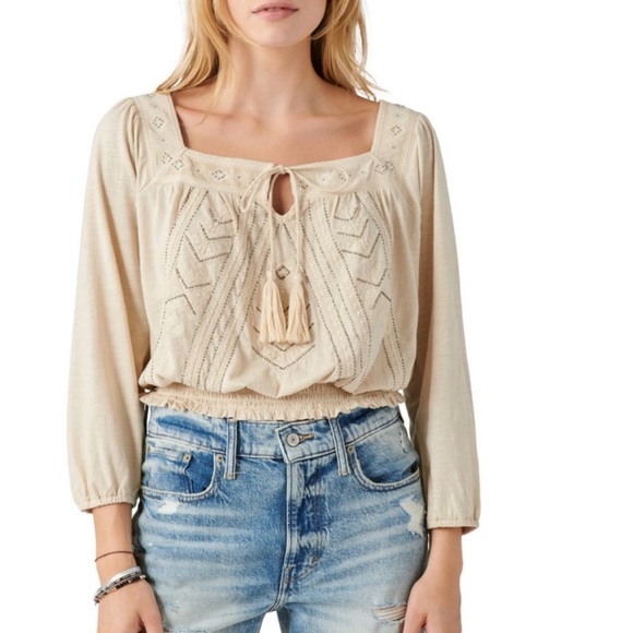 lucky brand peasant top